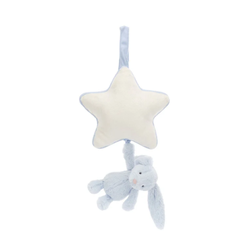 Jellycat Musical Pull - Bashful Blue Bunny Star (New)